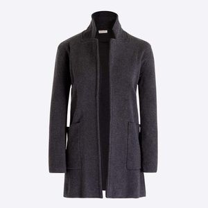 J. Crew Factory Open-Front Sweater Blazer - Gray